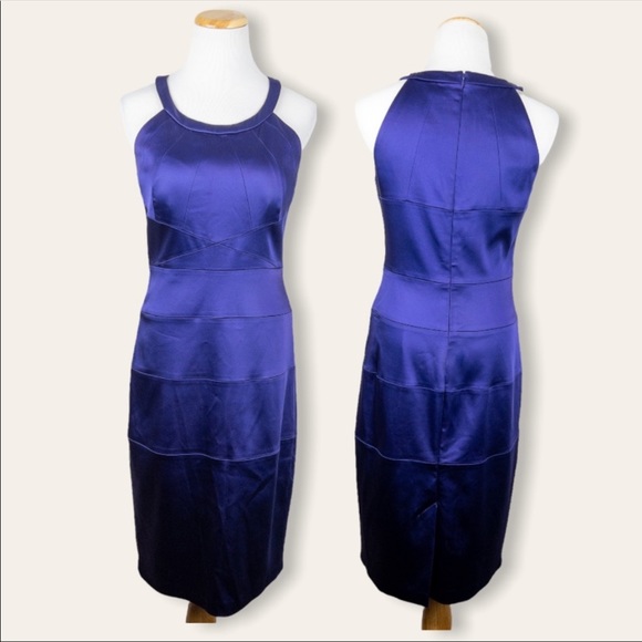 Jax Dresses Jax Sapphire Blue Satin Cocktail Dress Poshmark